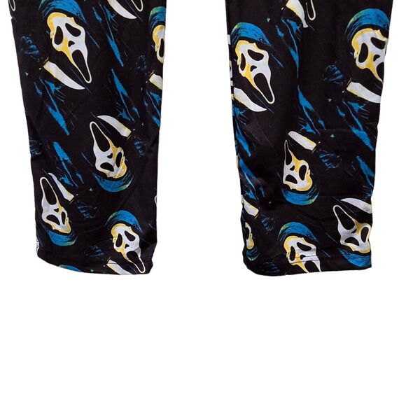 Scream Mens Ghostface All Over Print Sleep Pajama Pants Black Drawstring Medium - Picture 4 of 5